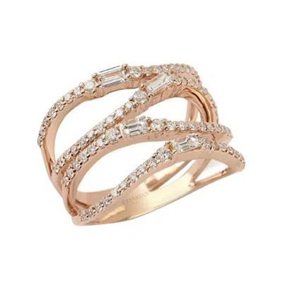 Pre-owned Yessayan Yellow Gold Baguette & Round Diamond Ring