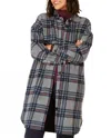 Yest Ally Oversized Checked Wool-blend Coat In Dark Grey/multi In Multi