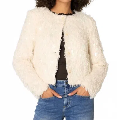 Yest Clemence Cardigan In Sandy White In Multi