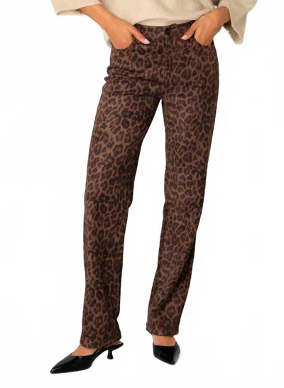 Yest Constance Trousers In Multi Leopard In Brown