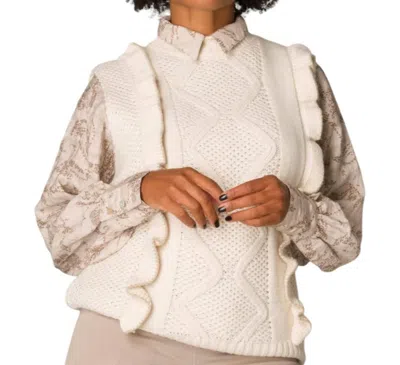 Yest Esmanur Sweater Vest In Sandy White In Multi
