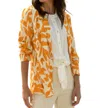 Yest Geertje Blazer In Orange/cream