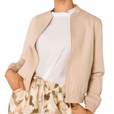 Yest Gorga Style Bomber Jacket In Sand In Neutral