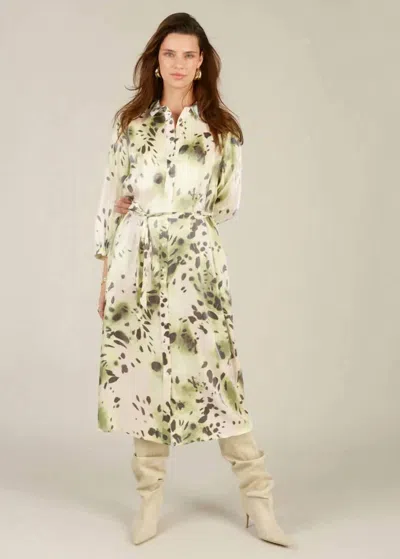 Yest Ilsa Dress In Natural/multi Colour In Green