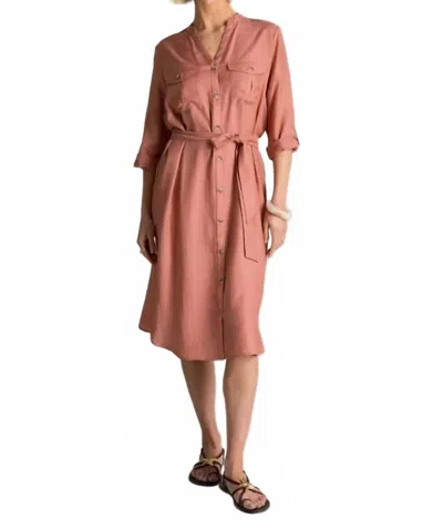 Yest Kristel Dress In Dark Terra In Pink