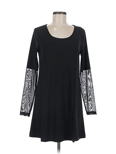 Pre-owned Yest Long Sleeve Top Black Scoop Neck Tops