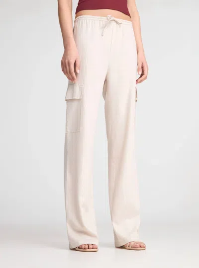 Yest Mathilde Linen Cargo Pants In Latte In Neutral