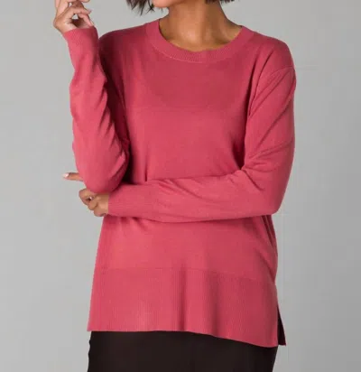 Yest Ojal Crewneck Sweater In Brick Red In Pink