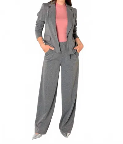 Yest Olita Blazer In Dark Grey Melange In Multi