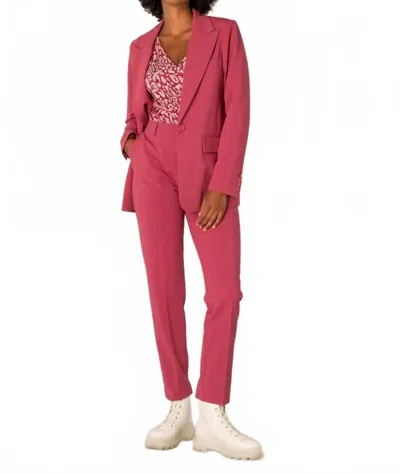 Yest Patience Stretch Trousers In Rosewood In Pink