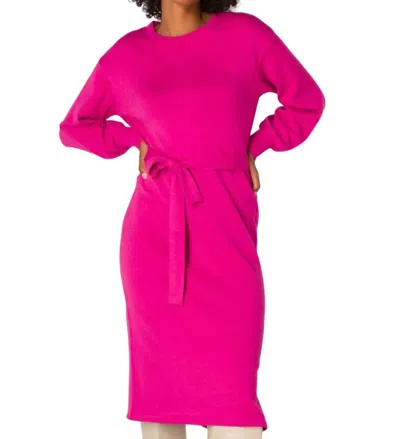 Yest Philomijin Sweater Dress In Fuchsia In Pink