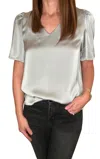 Yest Pippa Top In Silver In Silver