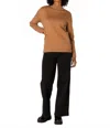 Yest Pola Side Zip Sweater In Dark Camel In Brown