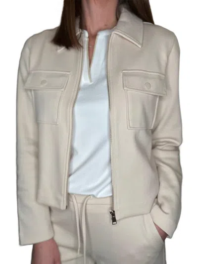 Yest Rille Jacket In Beige In Sand