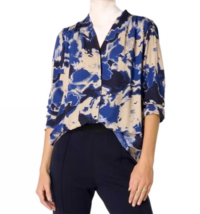 Yest Shereen Patterned Blouse In Warm Grey Multi