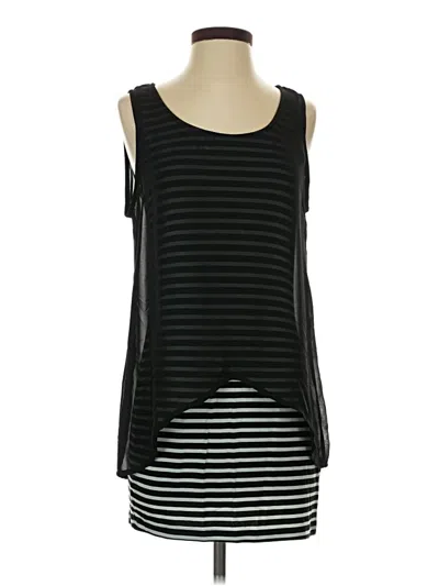 Pre-owned Yest Sleeveless Top Black Cold Shoulder Neckline Tops
