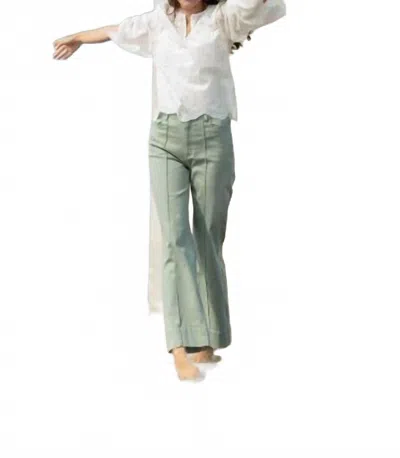 YEST TASNIM FLARE JEANS IN SLATE GREEN