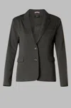 Yest Women's Button Front Blazer In Gray In Gray