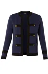 Yest Women's Classic Knitted Cardigan In Navy Blue In Blue