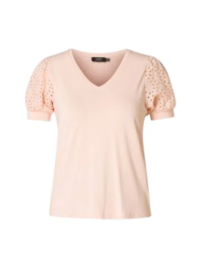 Yest Women's Short Sleeved Shirt In Bleached Apricot In Pink