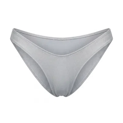 Yesudare Women's Silver / Grey Bali V-shaped Bikini Bottoms – Silver Mirage In Gray