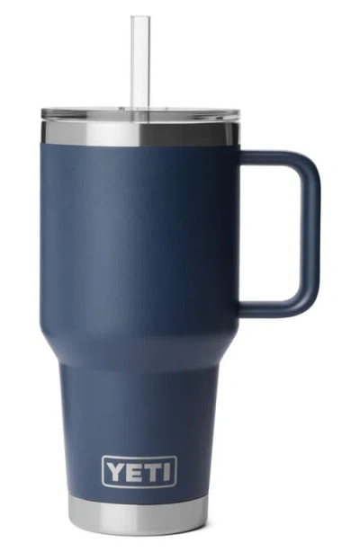 Yeti Rambler 35-ounce Straw Mug In Blue