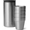 Yeti Rambler Set Of 4 Shot Glasses & Case In Silver