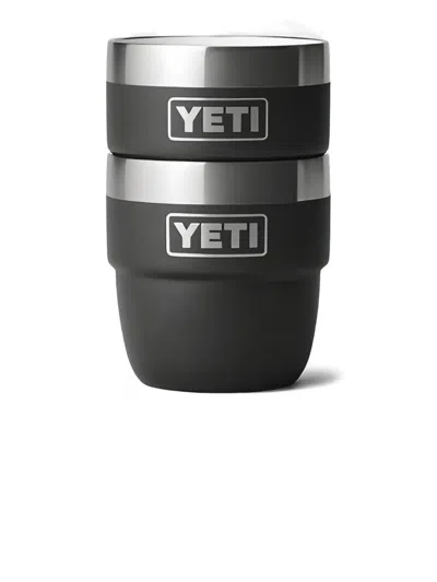 Yeti Steel-rimmed Espresso Cups (118 Ml) In Black