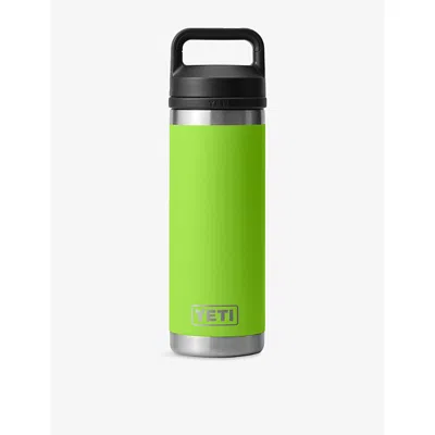 Yeti Venom Rambler 18oz Chug-cap Stainless-steel Bottle 532ml In Green
