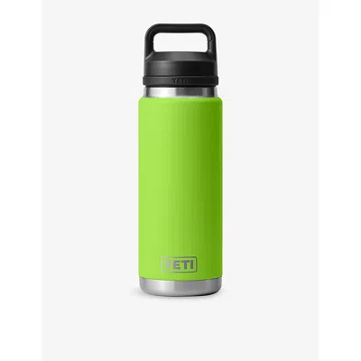 Yeti Venom Rambler 26oz Chug-cap Stainless-steel Bottle 769ml In Green