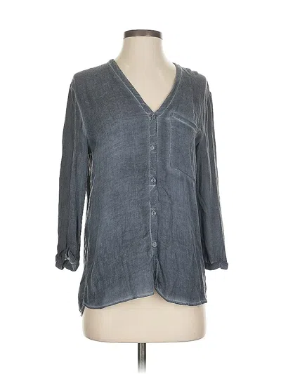 Pre-owned Yfb 3/4 Sleeve Blouse In Gray