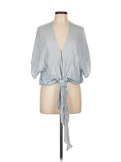 Pre-owned Yfb 3/4 Sleeve Blouse In Gray