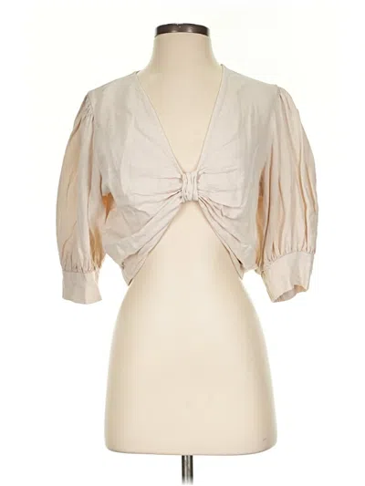 Pre-owned Yfb 3/4 Sleeve Blouse In Ivory