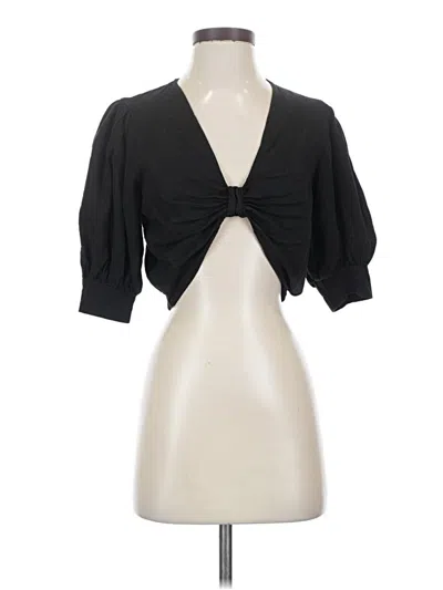Pre-owned Yfb 3/4 Sleeve Top Black Sweetheart Neckline Tops