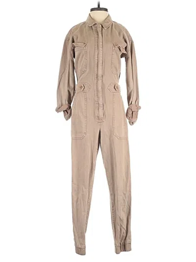 Pre-owned Yfb Jumpsuit In Tan