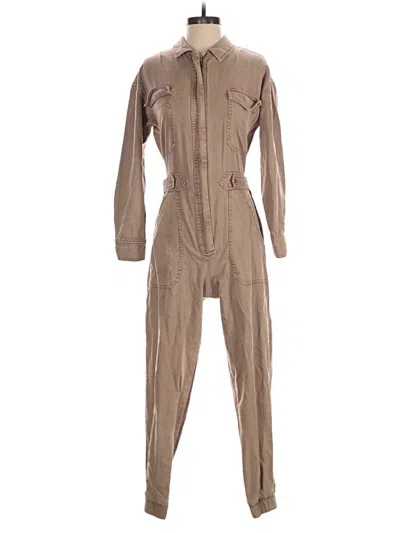 Pre-owned Yfb Jumpsuit In Tan