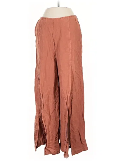 Pre-owned Yfb Linen Pants In Brown