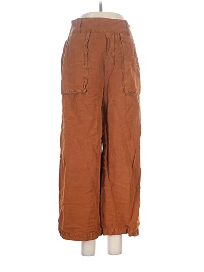 Pre-owned Yfb Linen Pants In Brown