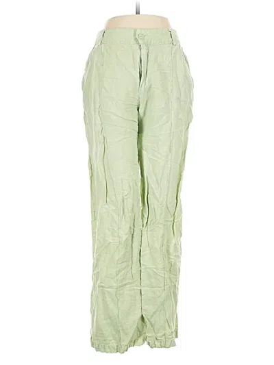 Pre-owned Yfb Linen Pants In Green