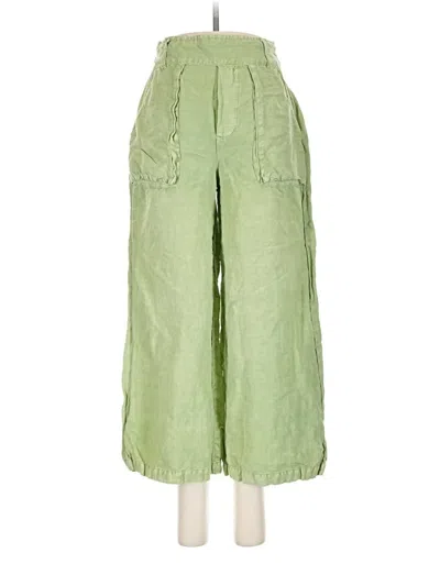 Pre-owned Yfb Linen Pants In Green
