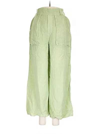 Pre-owned Yfb Linen Pants In Green