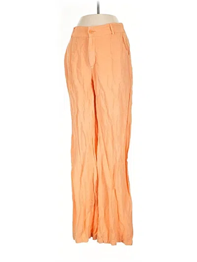 Pre-owned Yfb Linen Pants In Orange