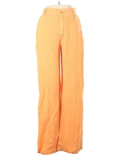 Pre-owned Yfb Linen Pants In Orange