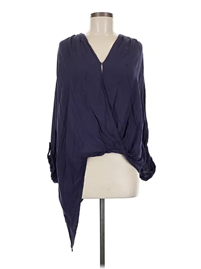 Pre-owned Yfb Long Sleeve Blouse In Blue