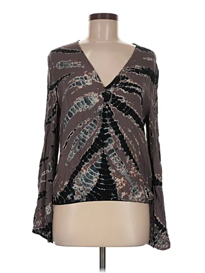 Pre-owned Yfb Long Sleeve Blouse In Brown