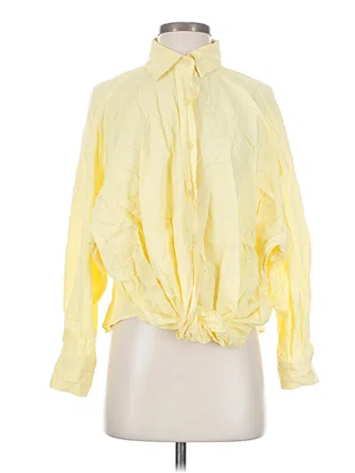 Pre-owned Yfb Long Sleeve Blouse In Yellow