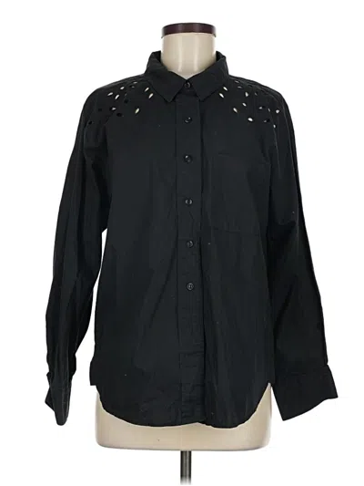Pre-owned Yfb Long Sleeve Button Down Shirt In Black