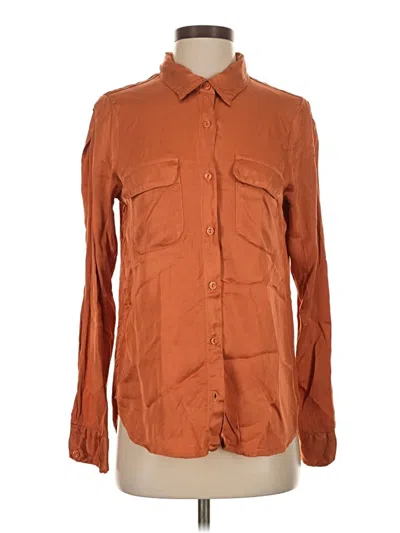 Pre-owned Yfb Long Sleeve Button Down Shirt In Brown