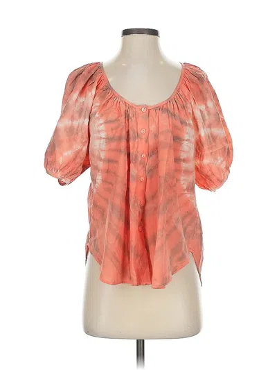 Pre-owned Yfb Short Sleeve Blouse In Orange