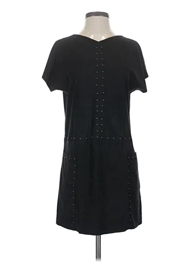 Pre-owned Yfb Short Sleeve Top Black Keyhole Neckline Tops